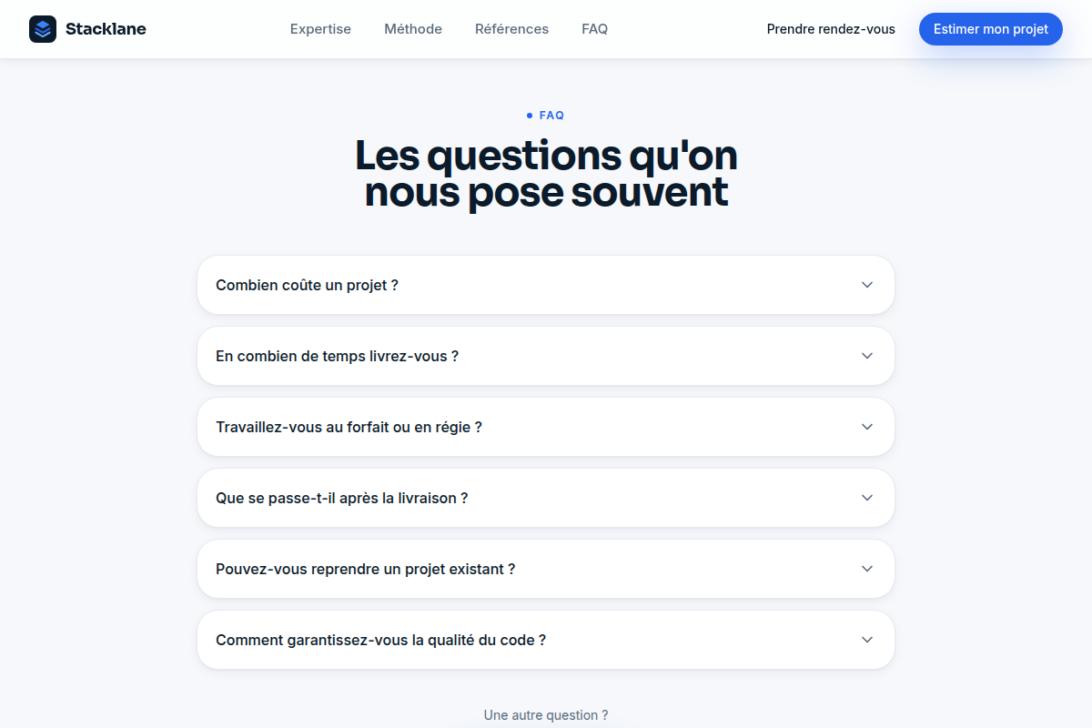 FAQ : coûts, délais, régie, qualité