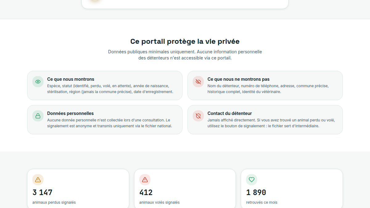 Vérification publique sans exposer de données perso