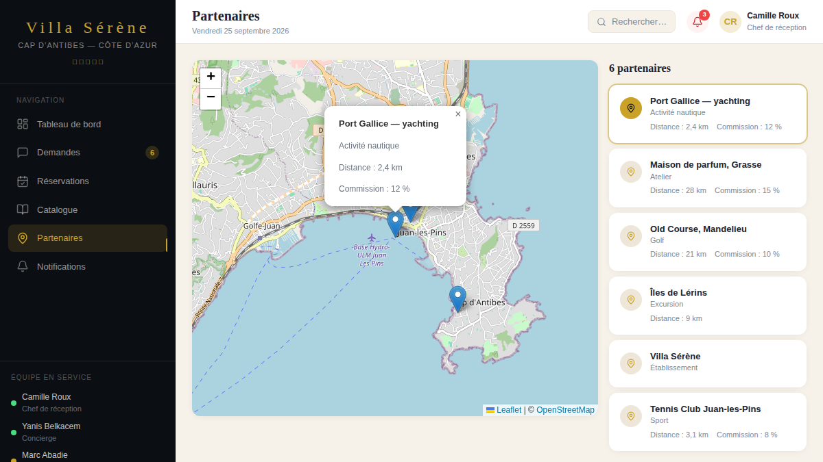 Carte interactive des partenaires