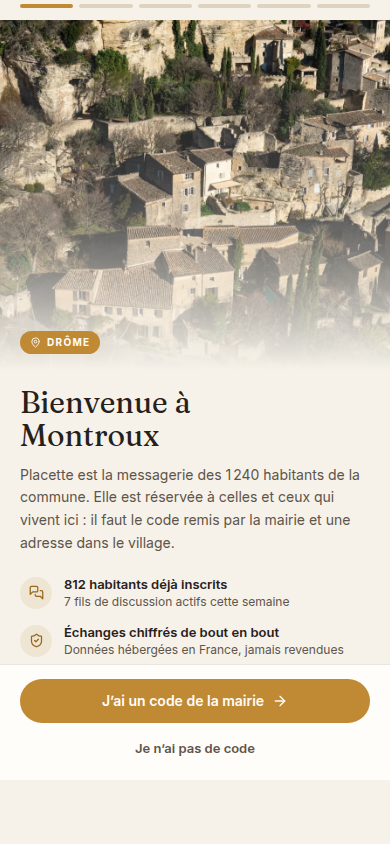 Accueil du parcours d'arrivée