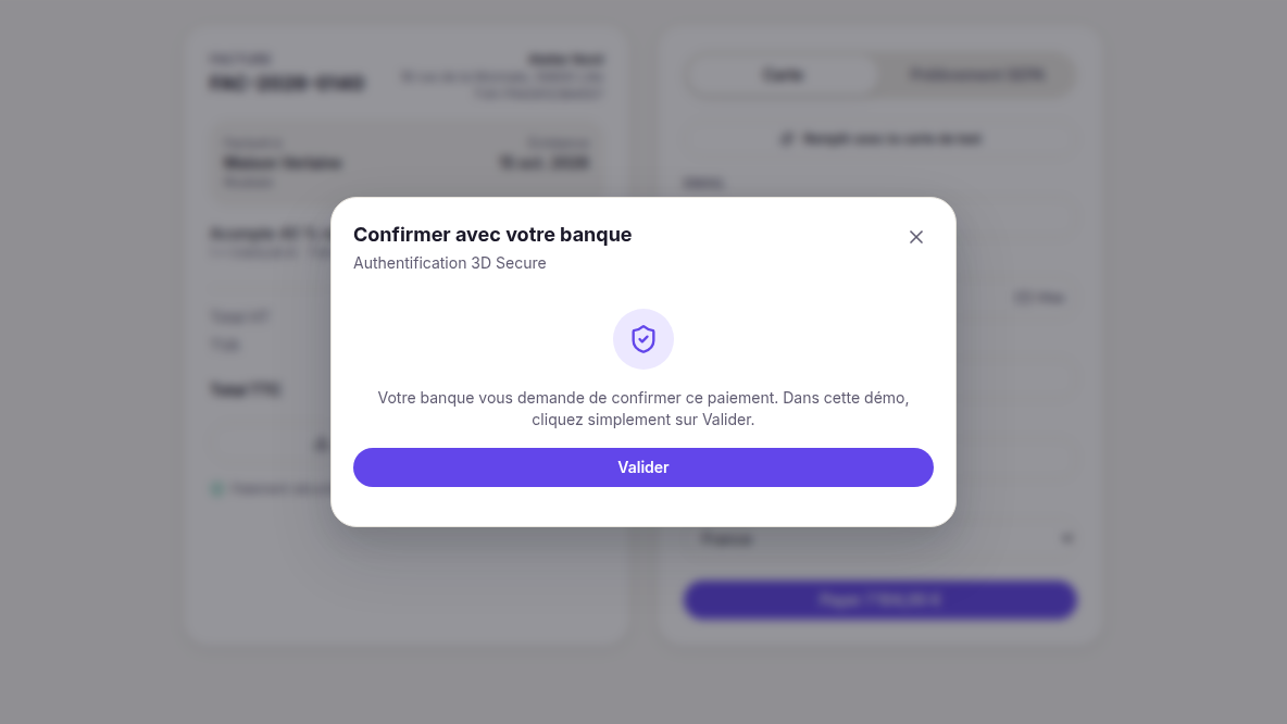 Vérification 3D Secure avant paiement