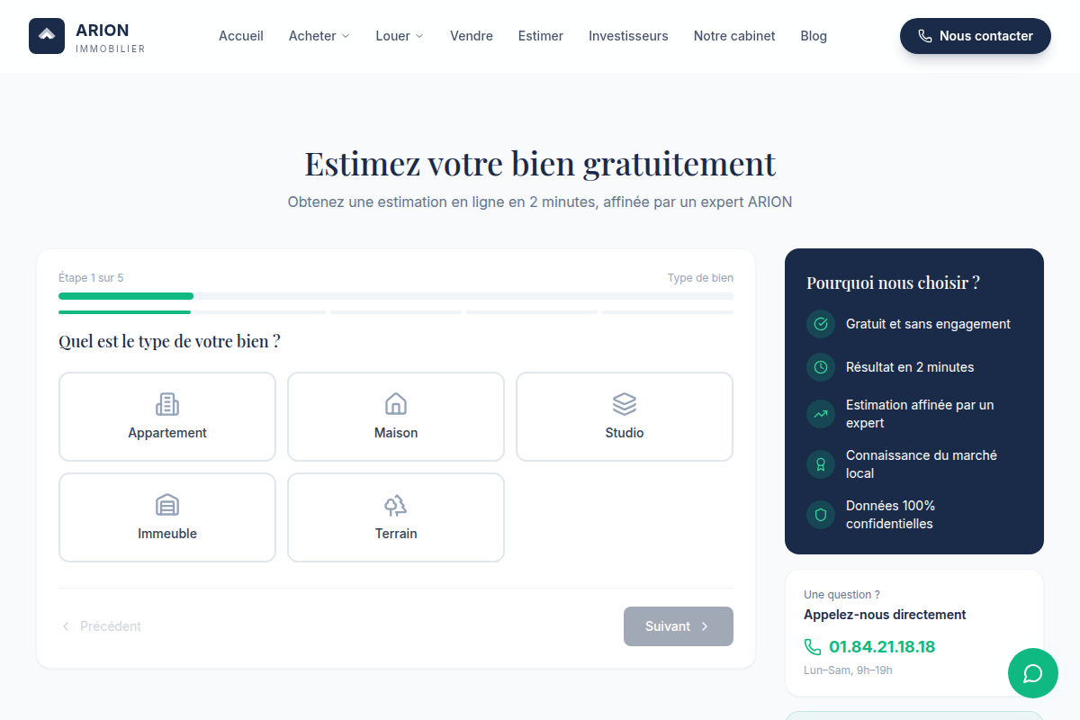 Estimation en ligne : parcours guidé en 5 étapes