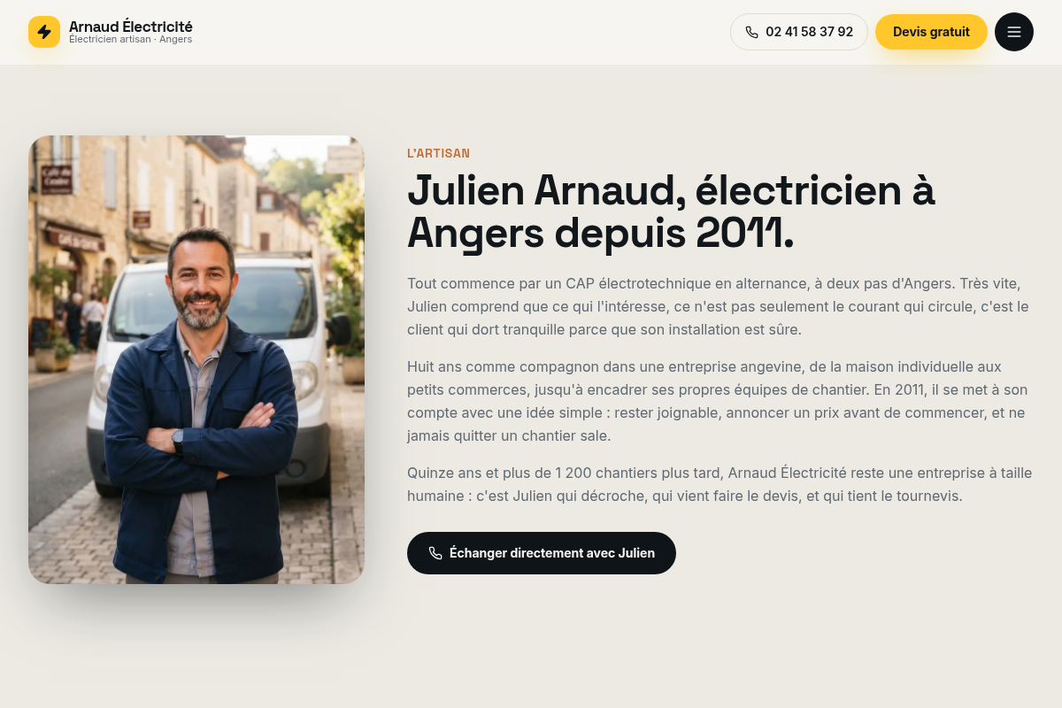 Portrait et parcours de l'artisan