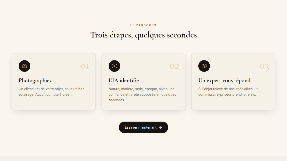 Un parcours en trois temps