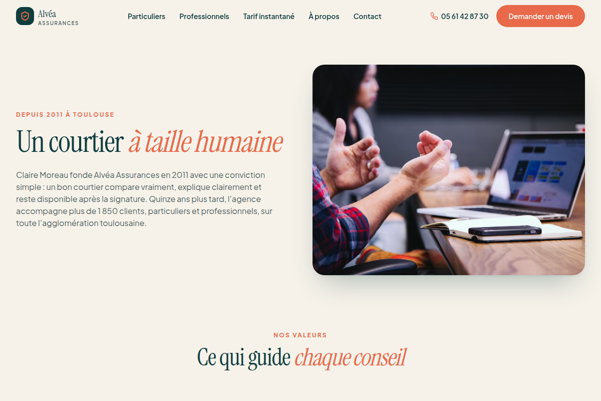 Page à propos de l'agence