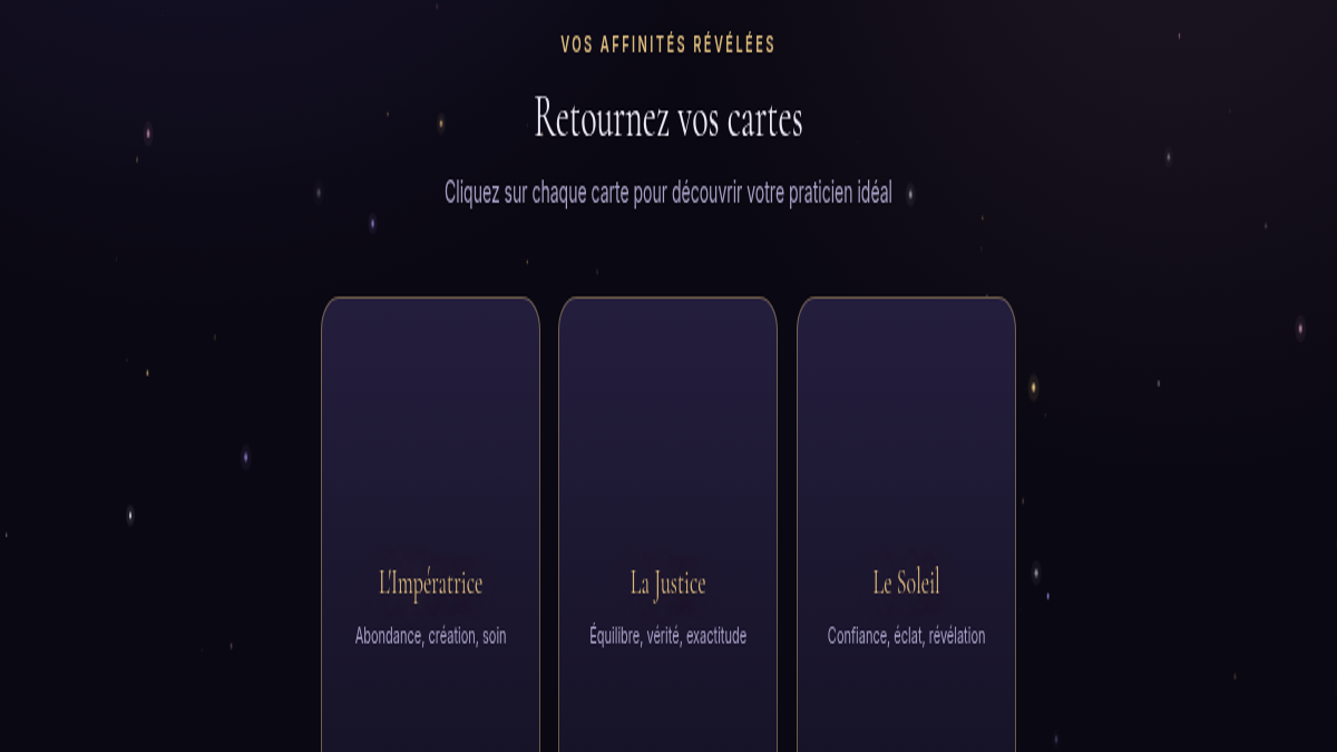 Matching par affinité en tarot