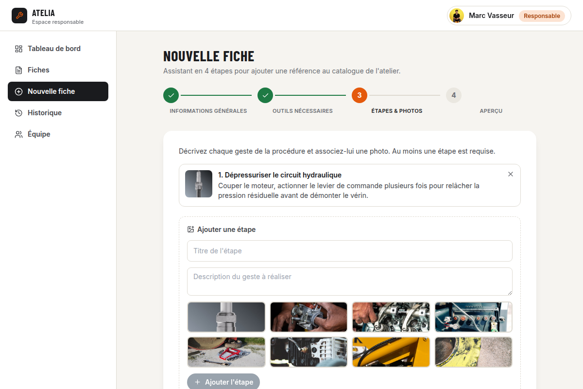 Assistant de création en 4 étapes