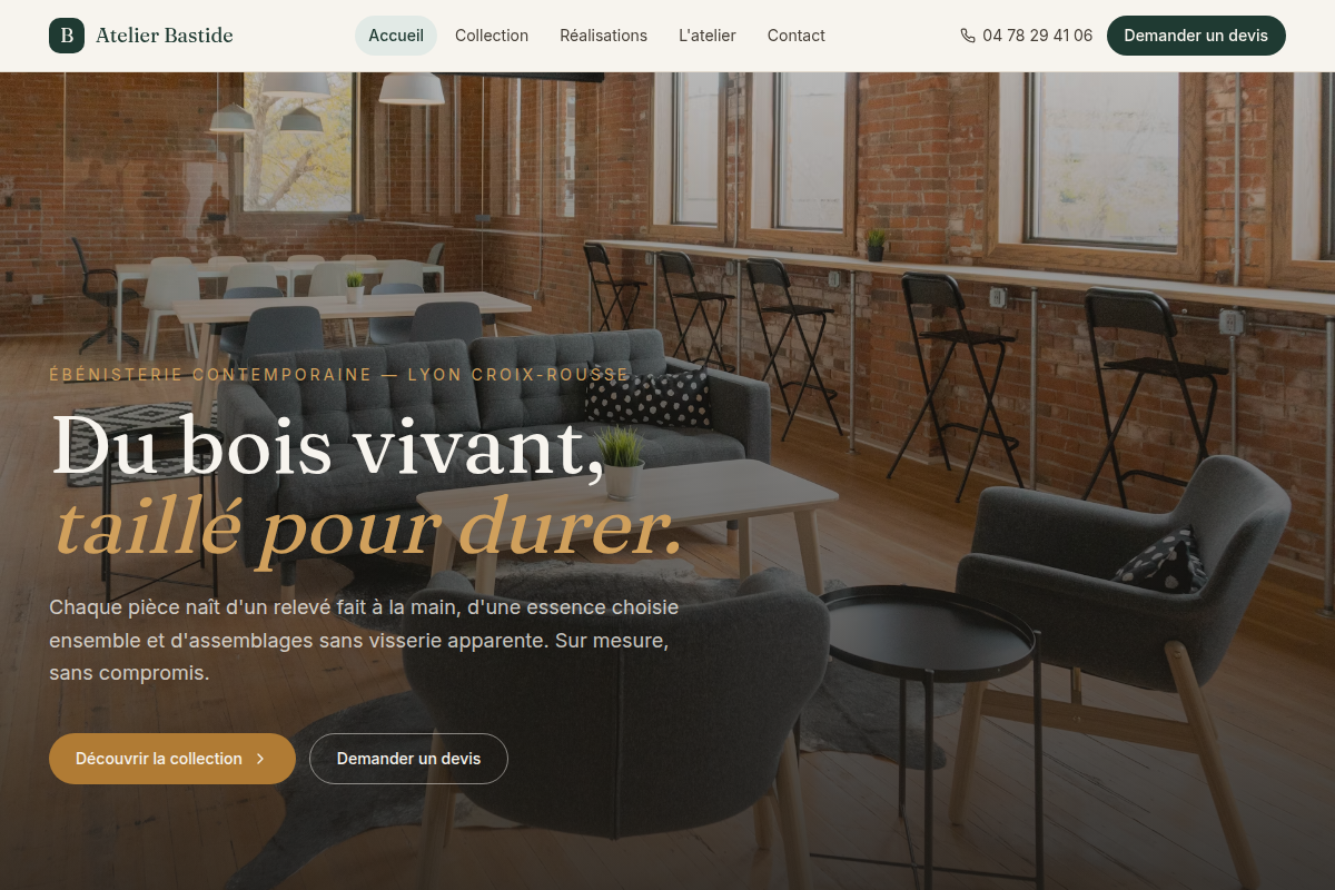 Accueil : hero bois vivant et chiffres clés