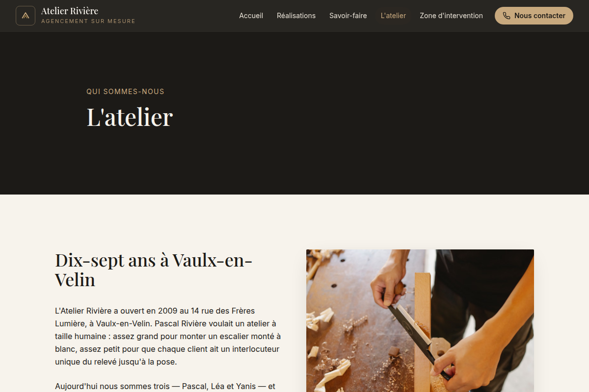 Présentation de l'atelier et de l'équipe