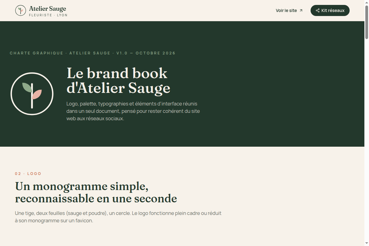 Brand book et identité du logo
