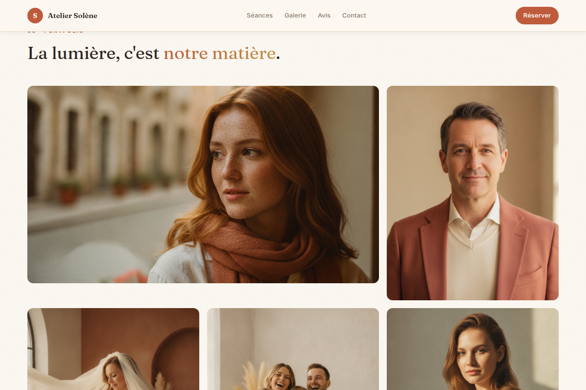 Galerie photo éditoriale du studio