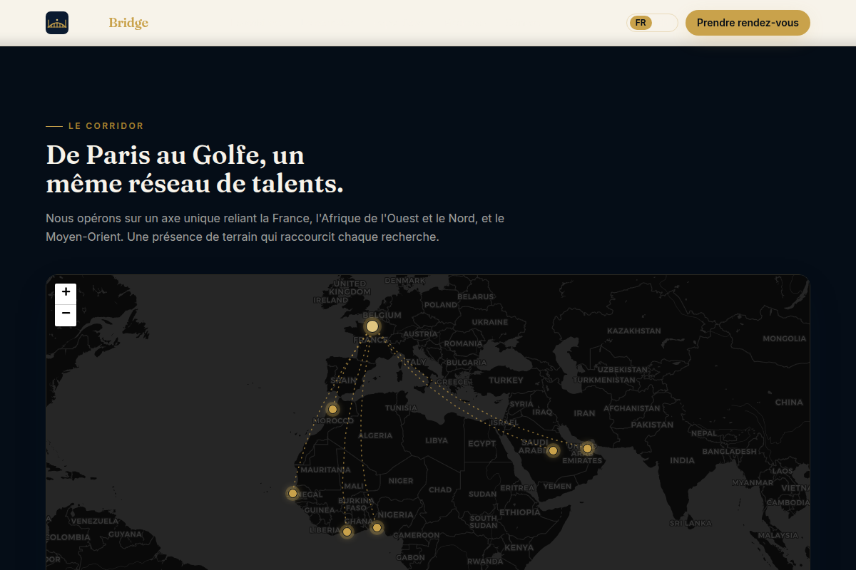 Carte interactive du corridor de talents