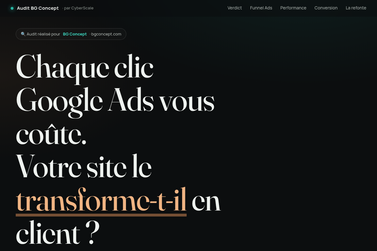 Chaque clic Ads doit devenir un client