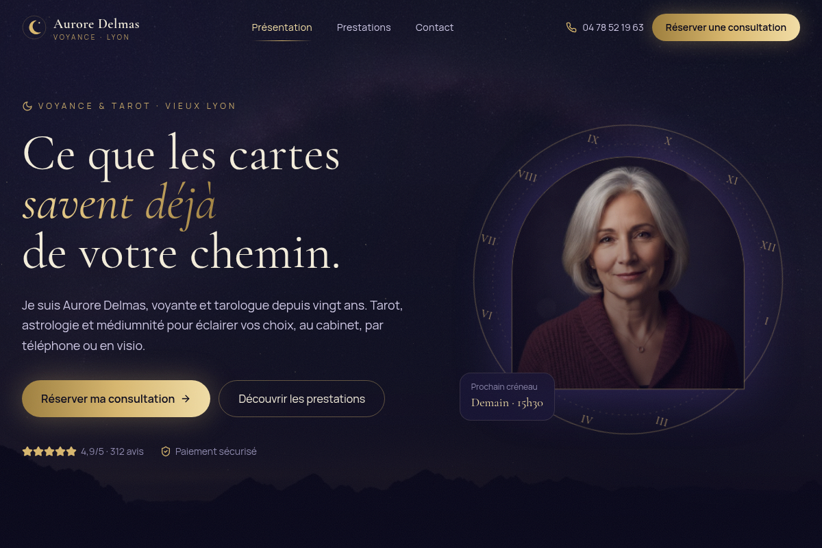 Hero voyance & tarot, prochain créneau visible
