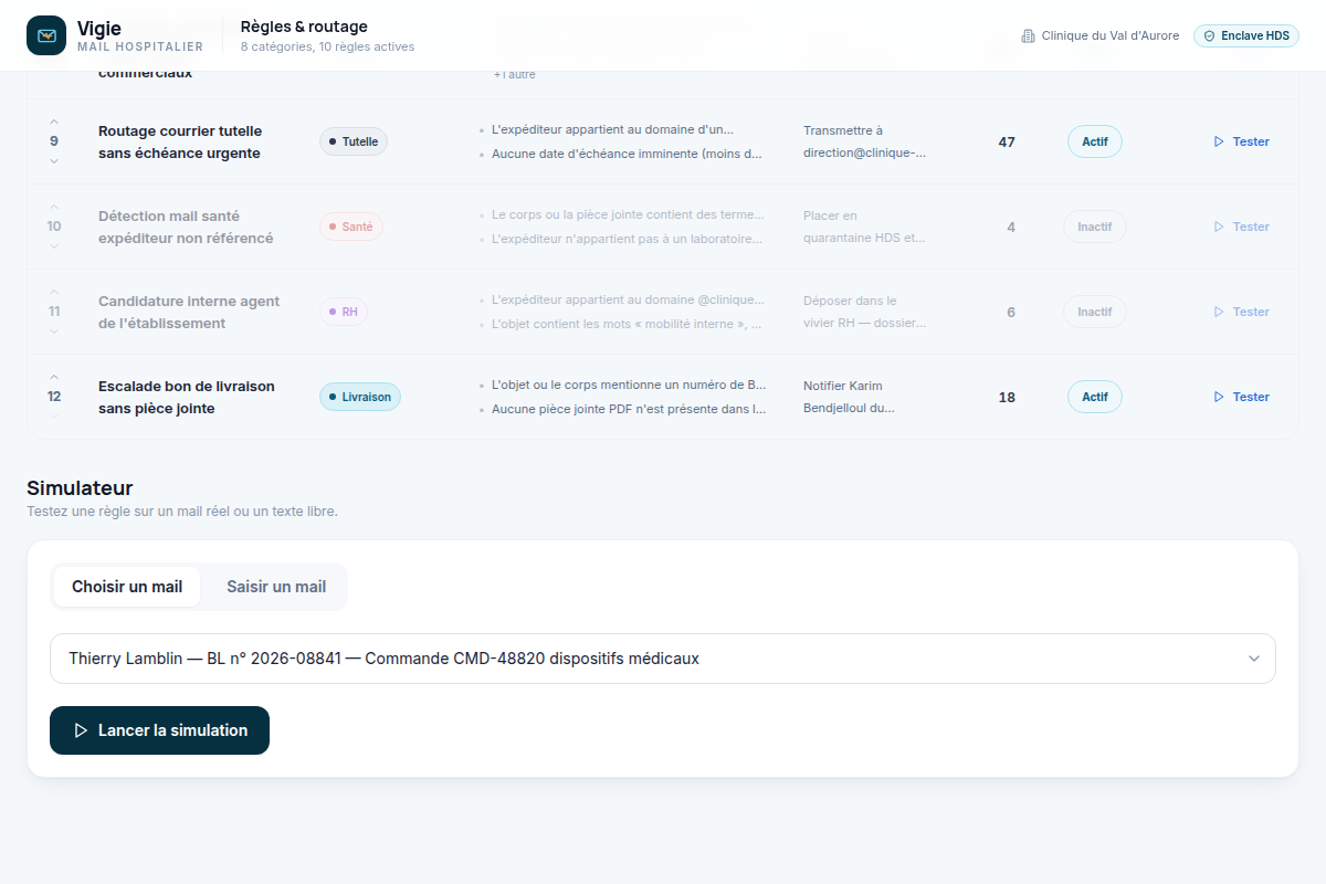 Simulateur : tester une règle avant mise en service