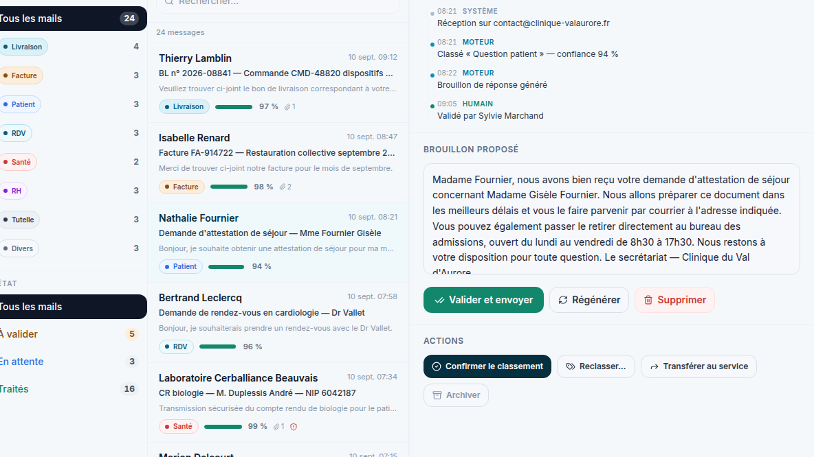 Un brouillon proposé, jamais envoyé seul