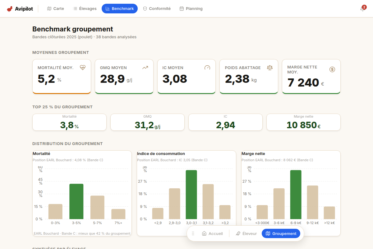 Benchmark groupement automatique