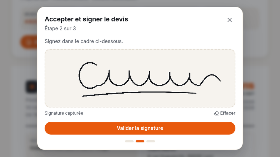 Signature tactile en 3 étapes