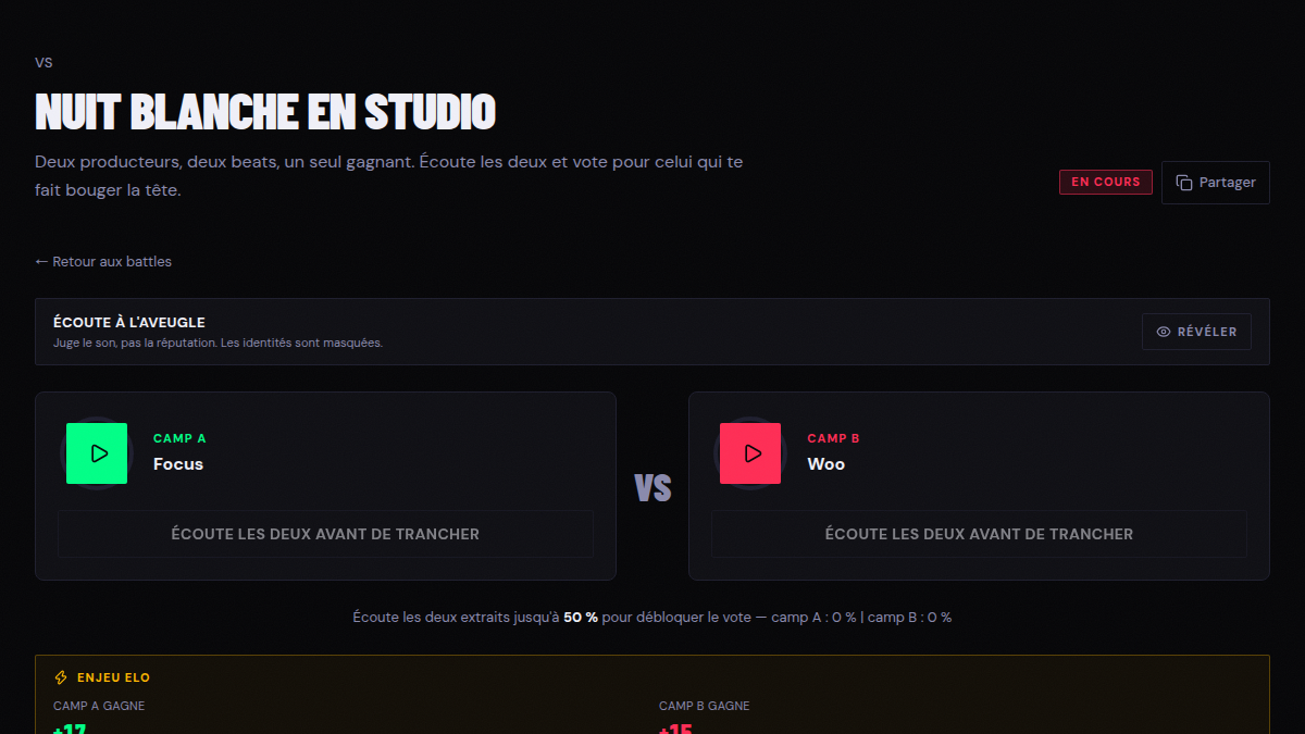 Duels de beats votés en direct