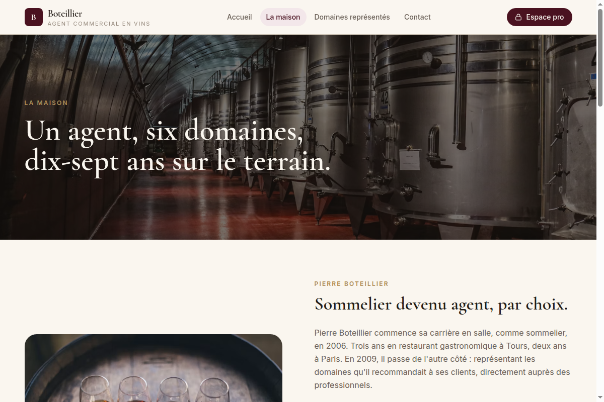La maison : histoire et parcours de l'agent