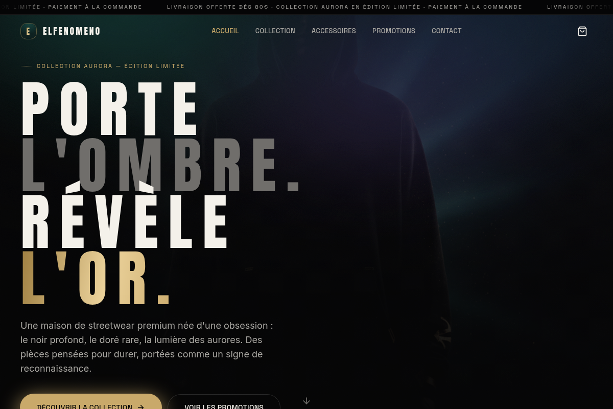Accueil — PORTE L'OMBRE. RÉVÈLE L'OR.