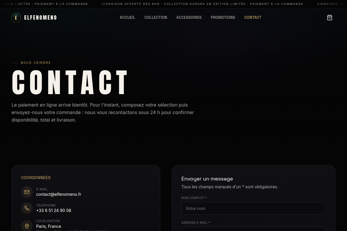 Contact et commande par prise de contact