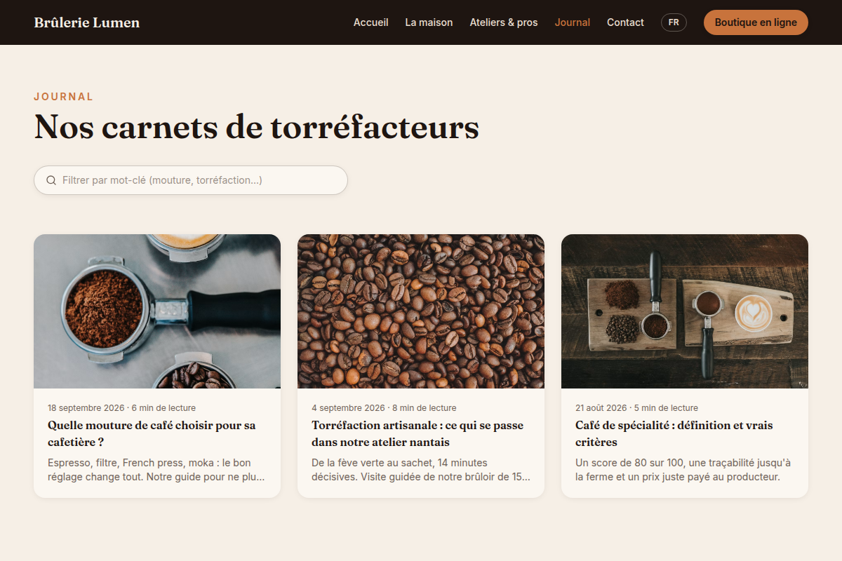 Journal éditorial optimisé SEO