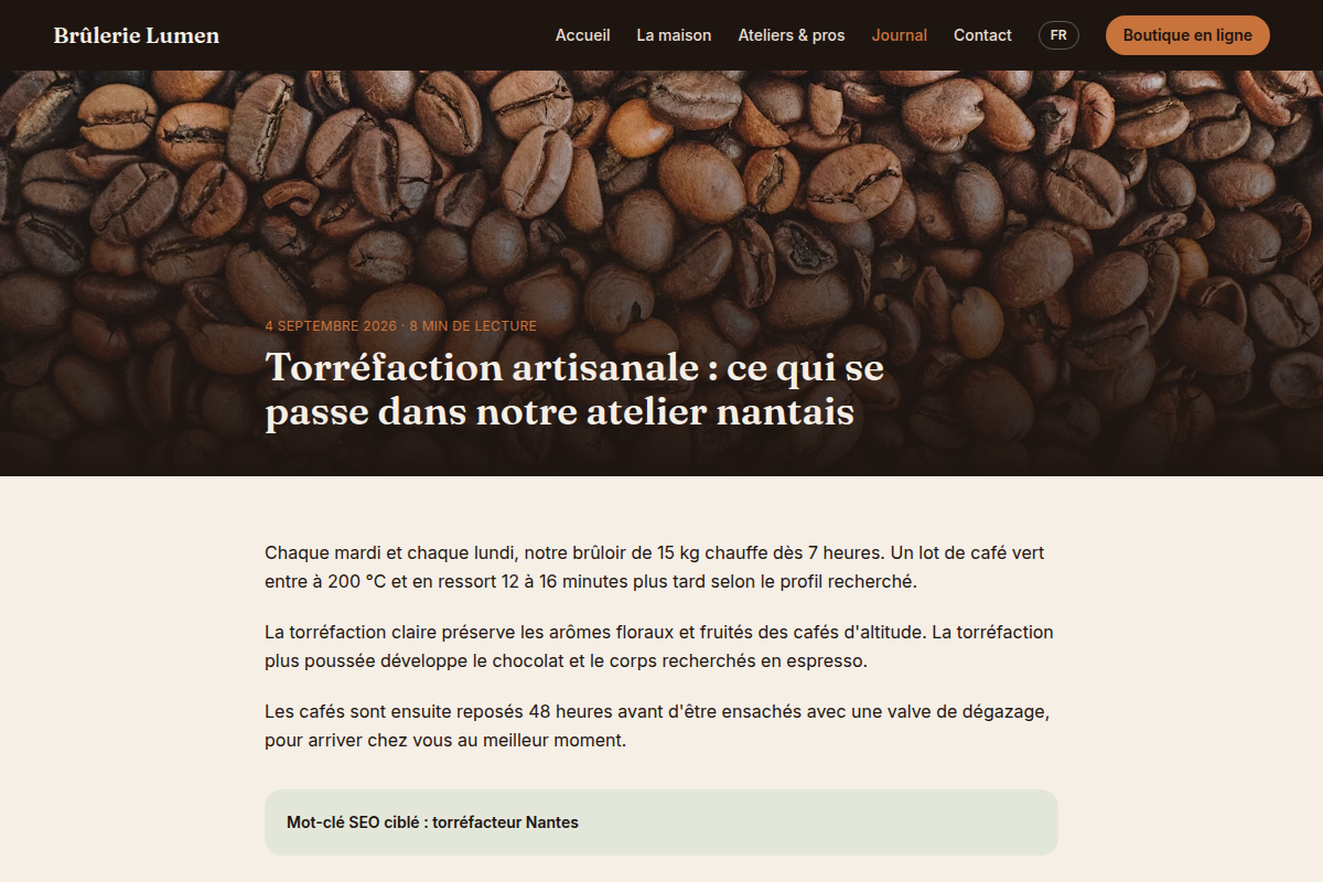 Article de blog détaillé