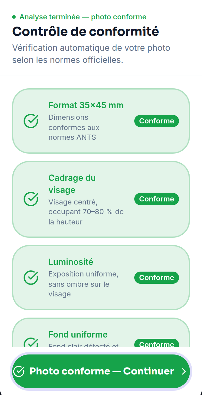Contrôle de conformité automatique