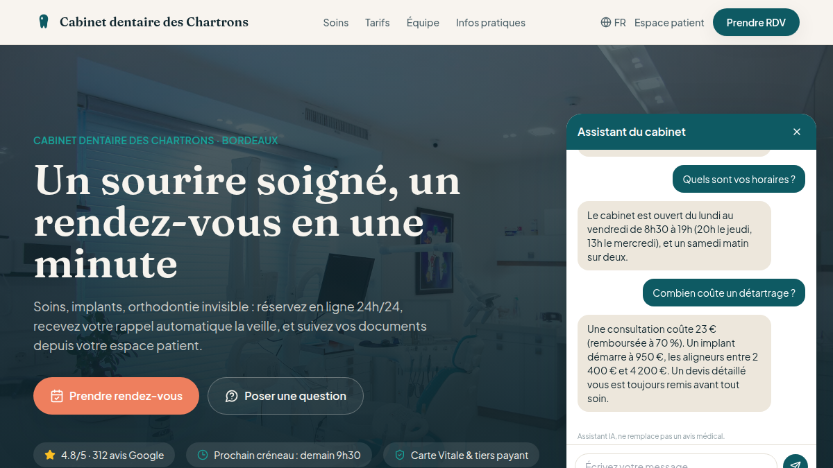 Chatbot cadré, sans avis médical
