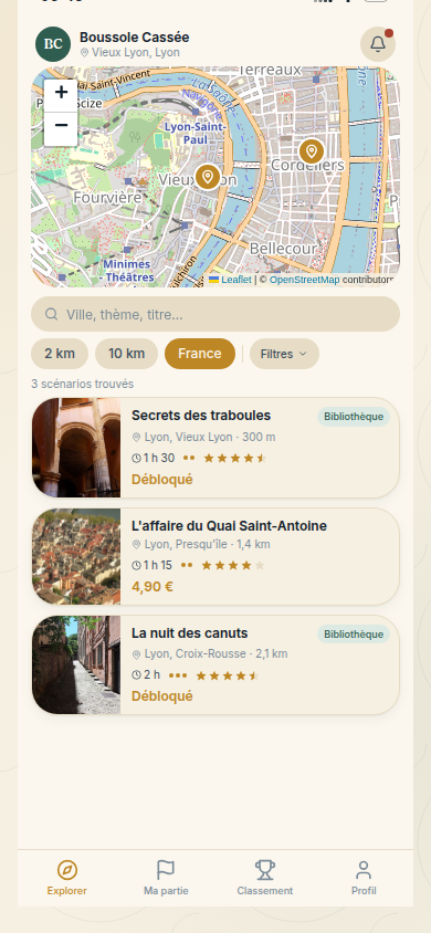 Catalogue de scénarios à portée de main