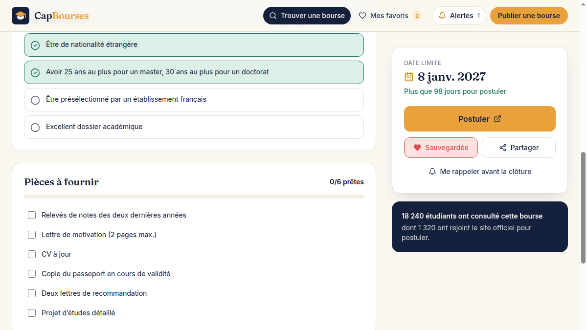 Test d'éligibilité interactif