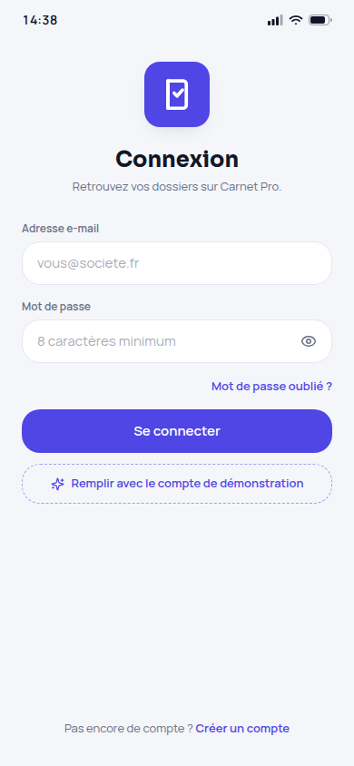 Connexion par e-mail et mot de passe