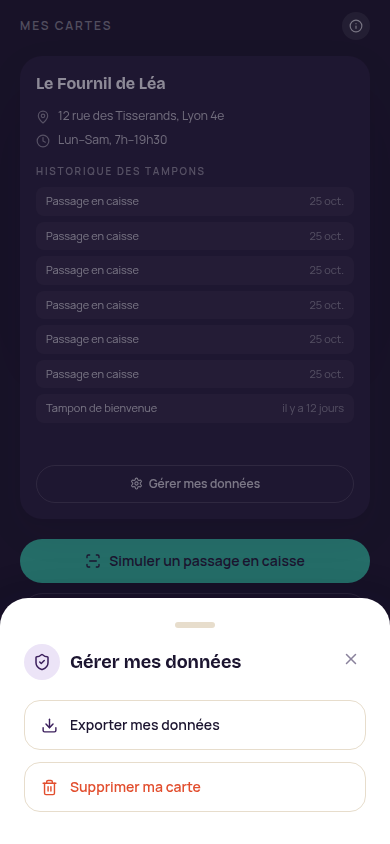 RGPD : export et suppression en 1 tap