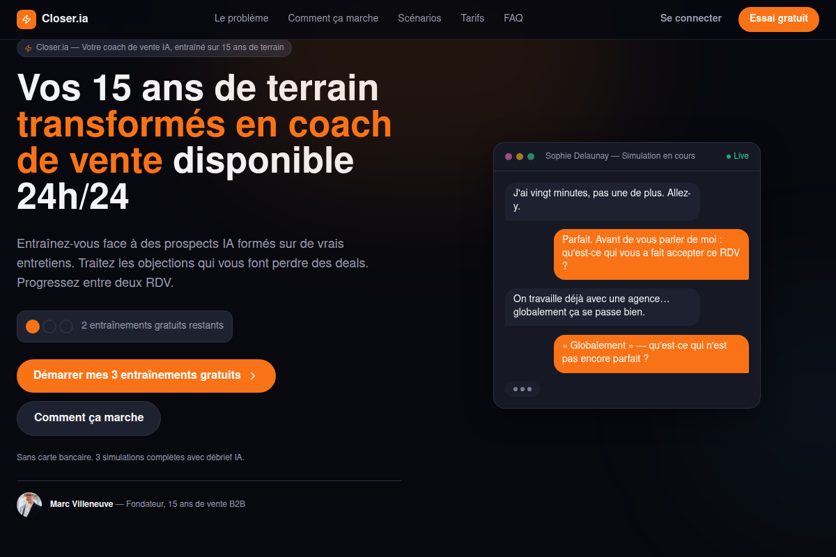 Tunnel de vente et essai gratuit