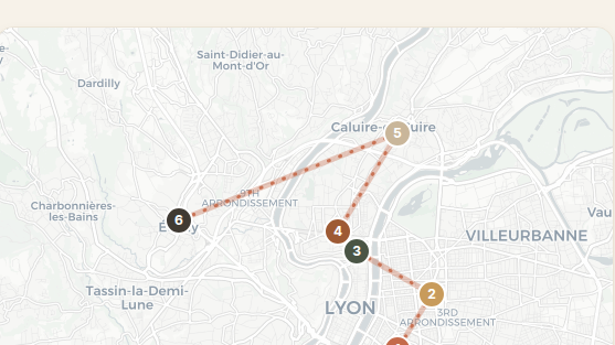 Tournée livreur optimisée sur carte
