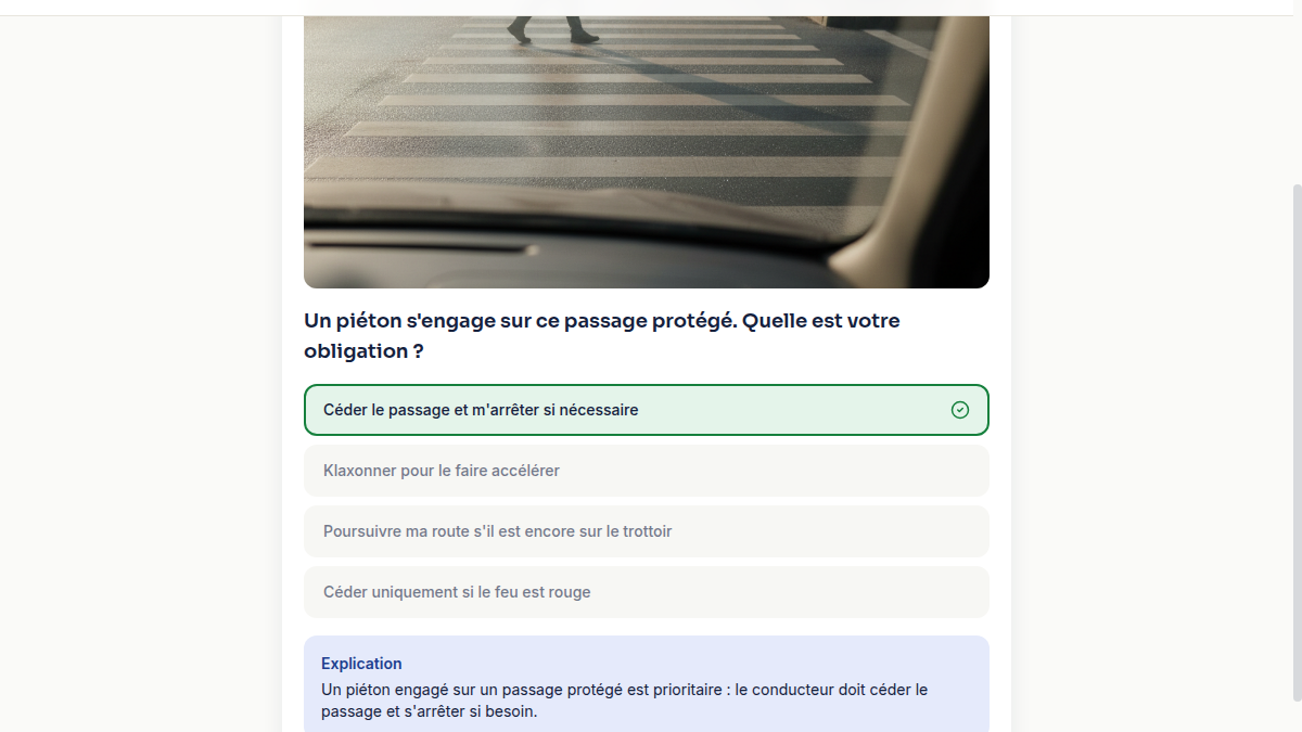 Corriger sans quitter la question