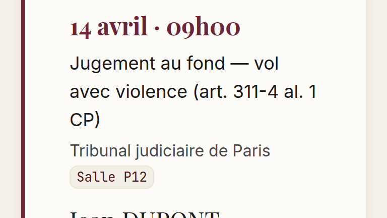 Priorité à l'urgence judiciaire
