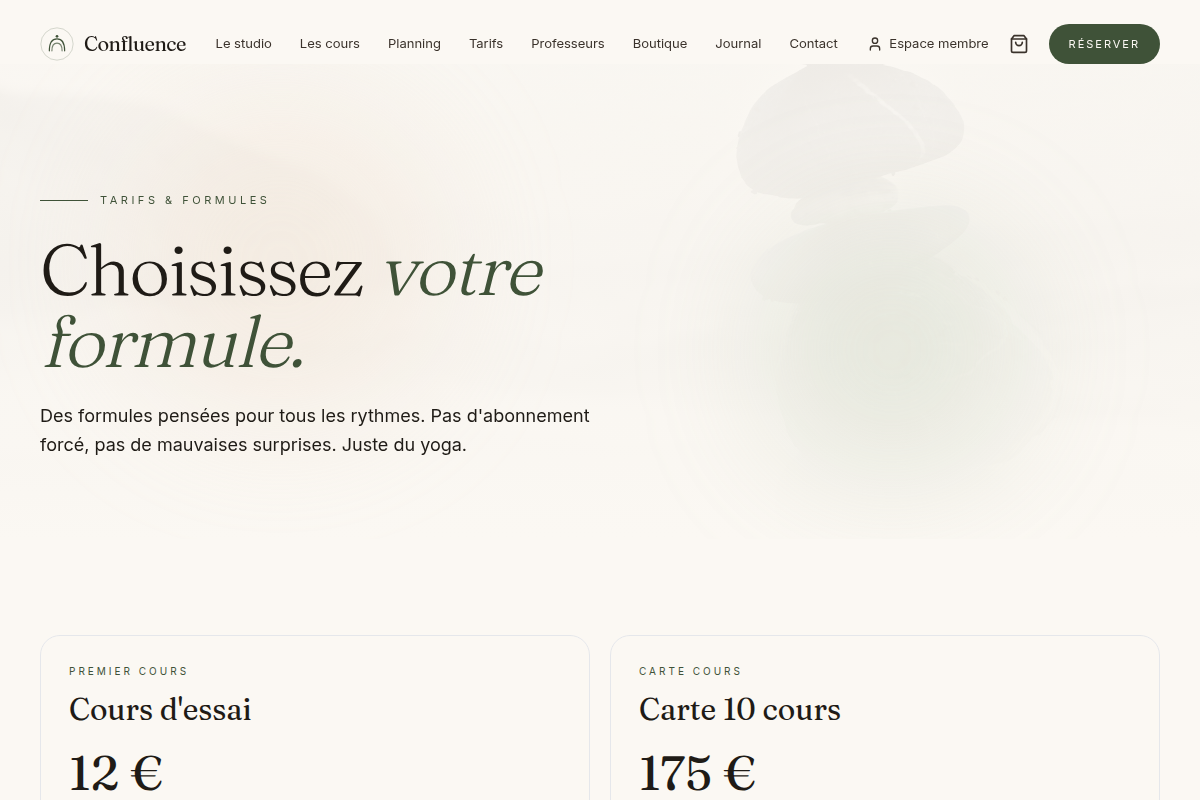 Tarifs : formules à la carte, sans engagement