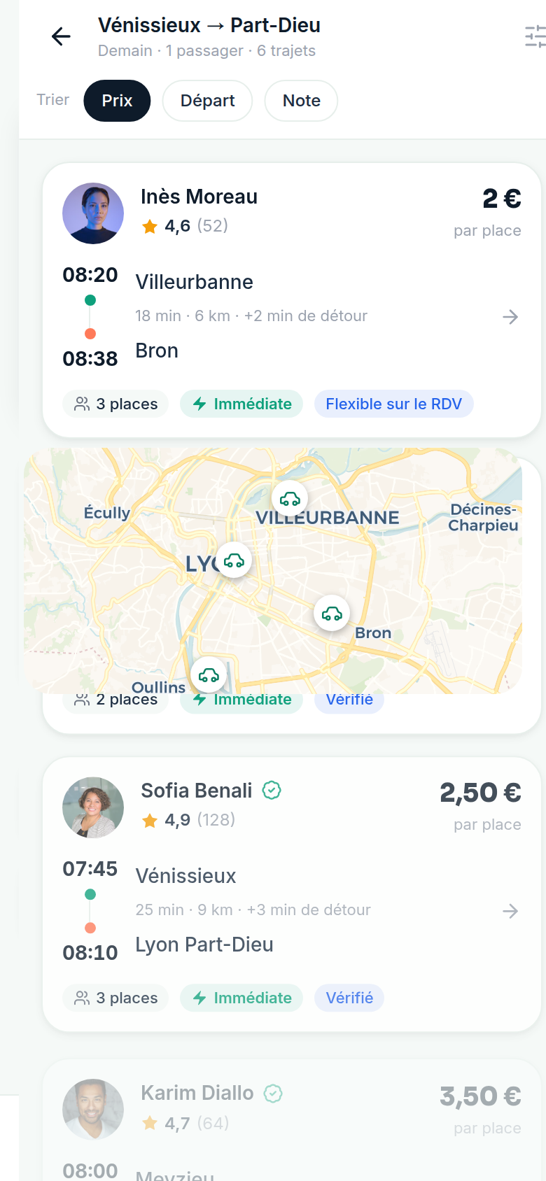 Résultats de recherche avec filtres