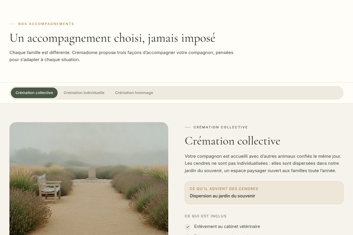 Crémation collective, individuelle ou hommage