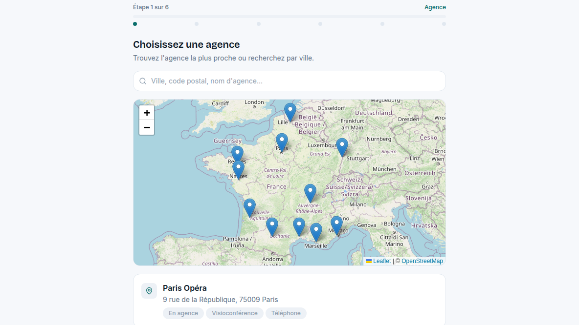 Réservation en ligne, sans compte