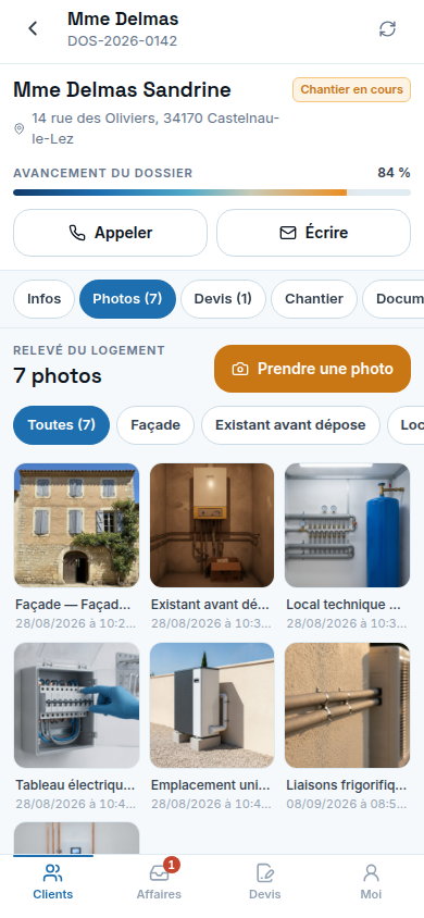 Photos du releve terrain par categorie