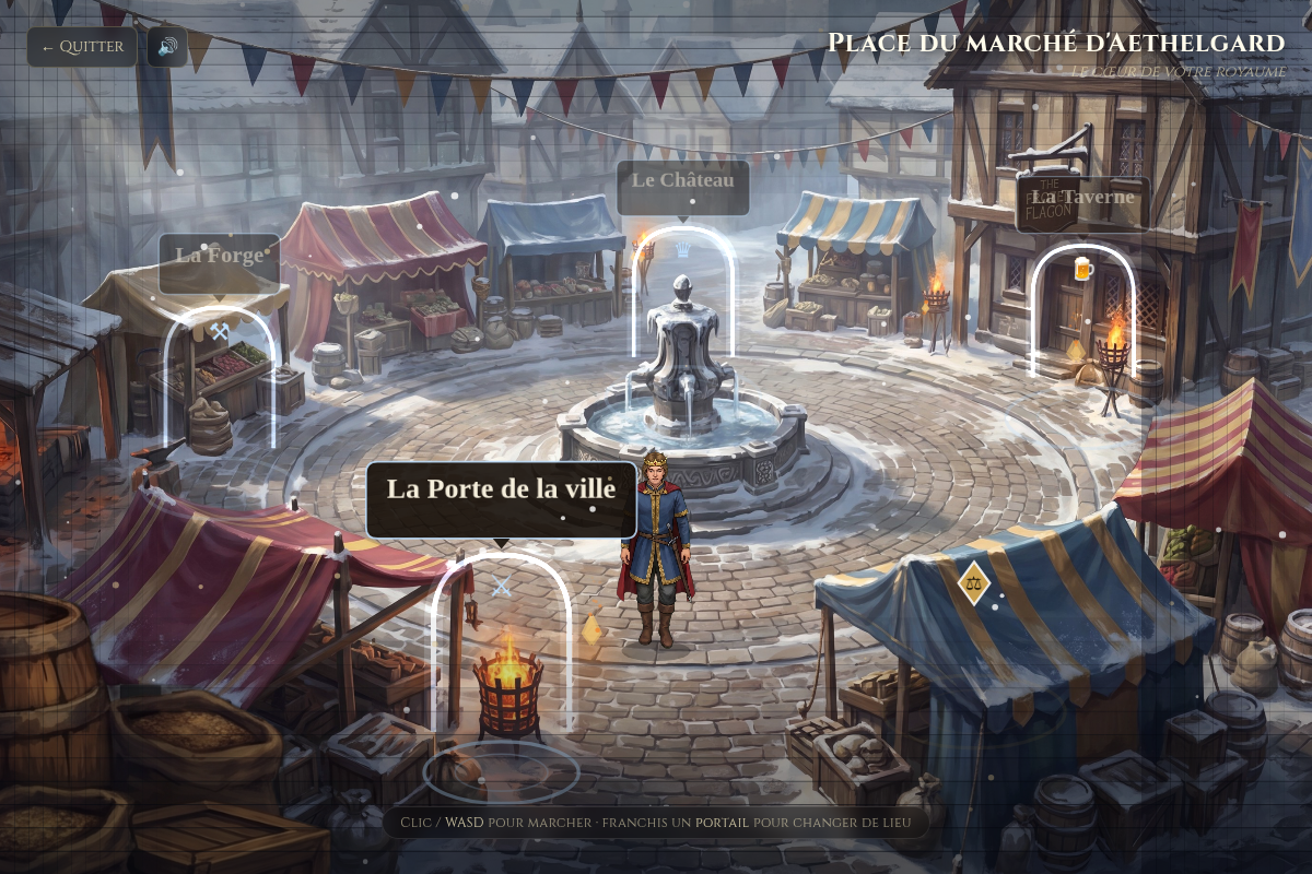 Le monde 2.5D, navigable par portails