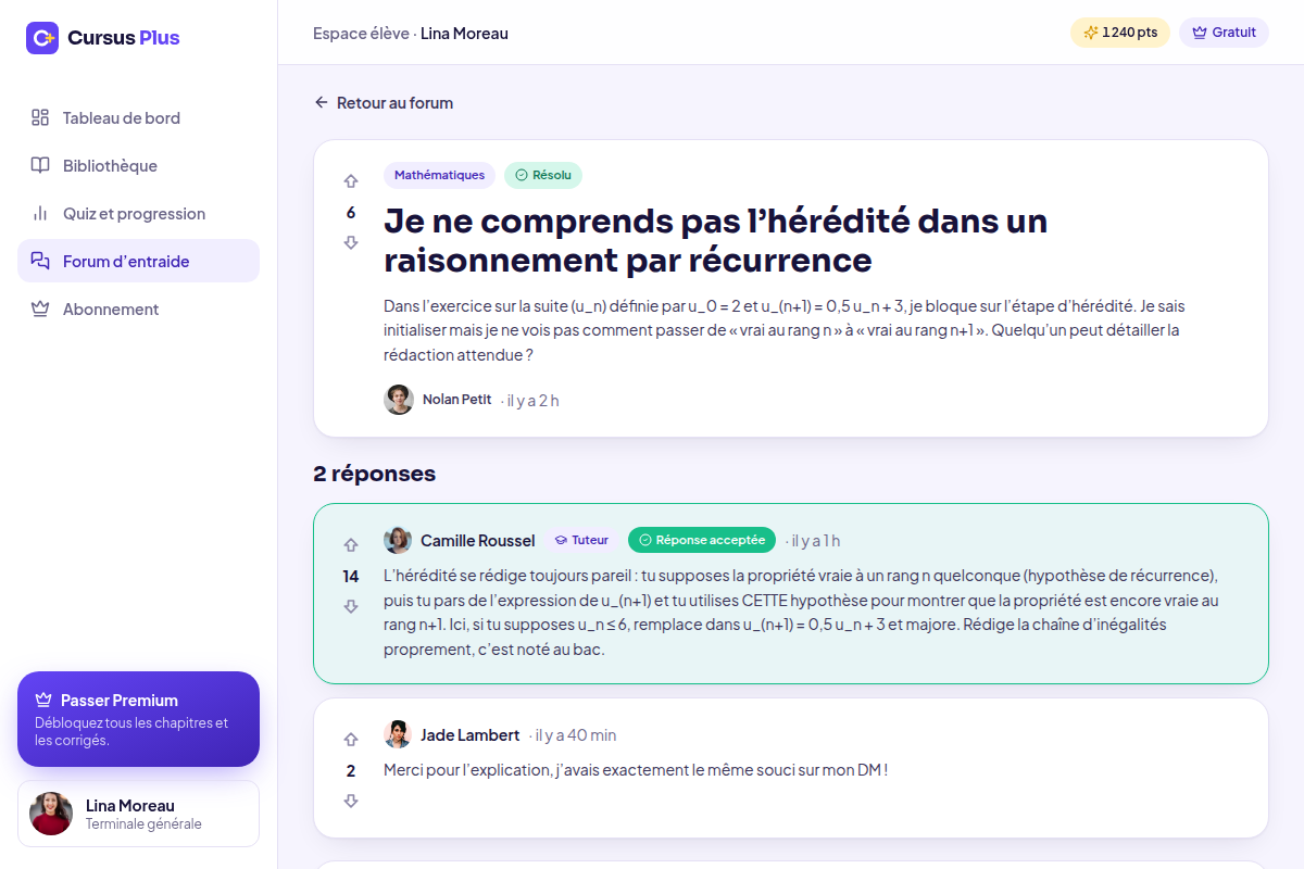 Sujet résolu avec réponse acceptée du tuteur