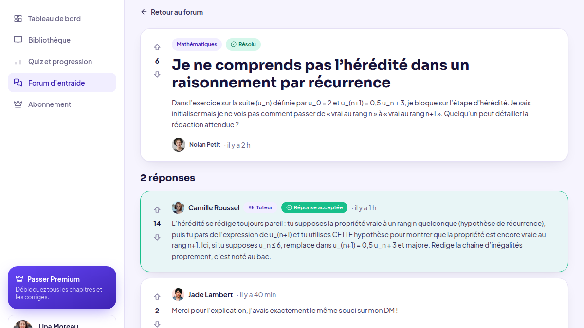 Une entraide qui récompense