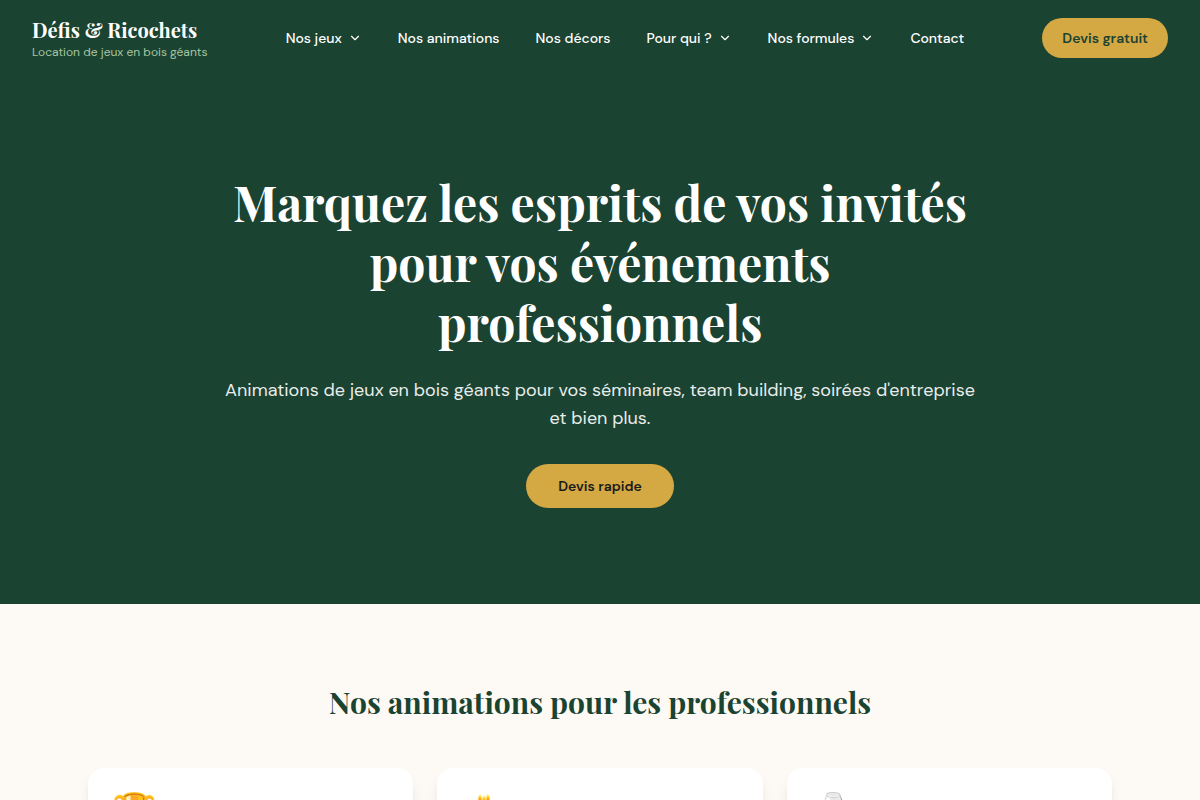 Séminaires, team building et soirées d'entreprise