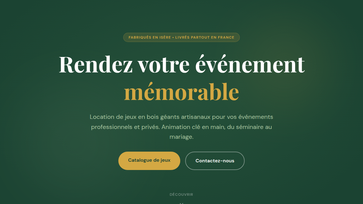 Une identité de fête, pas un catalogue