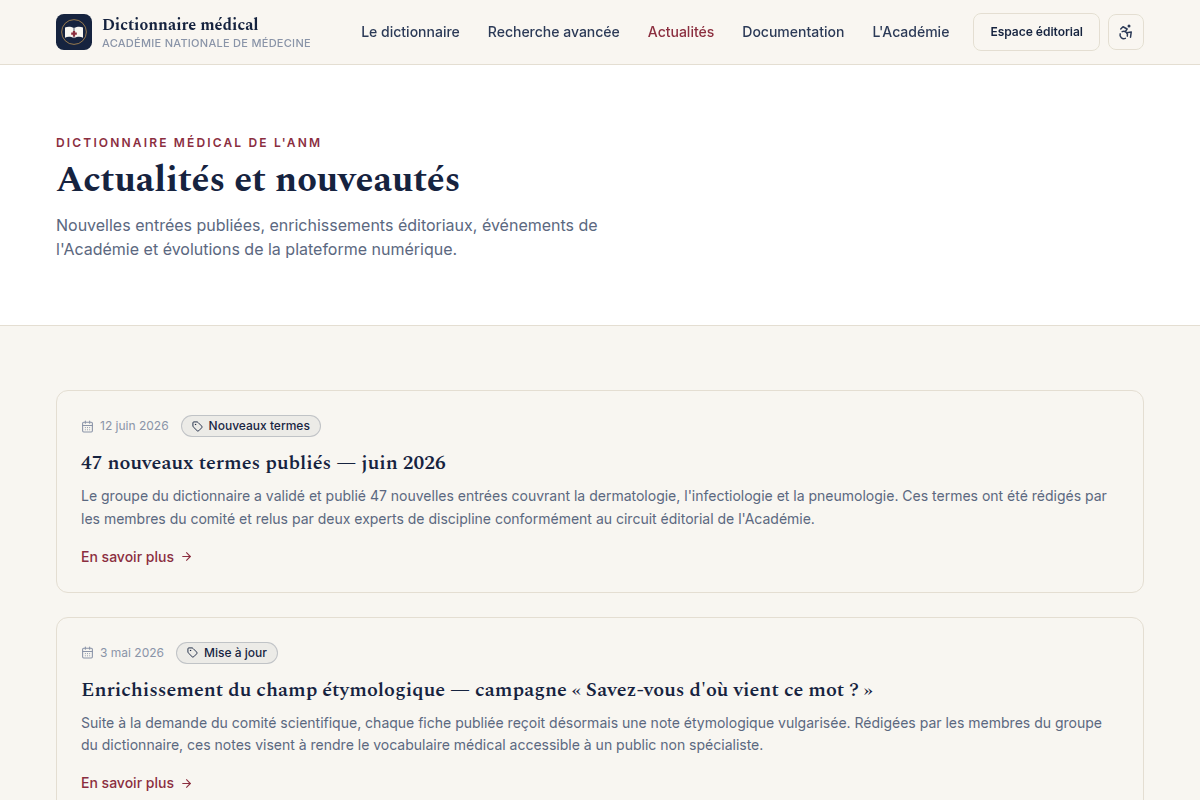 Actualités et nouveautés éditoriales
