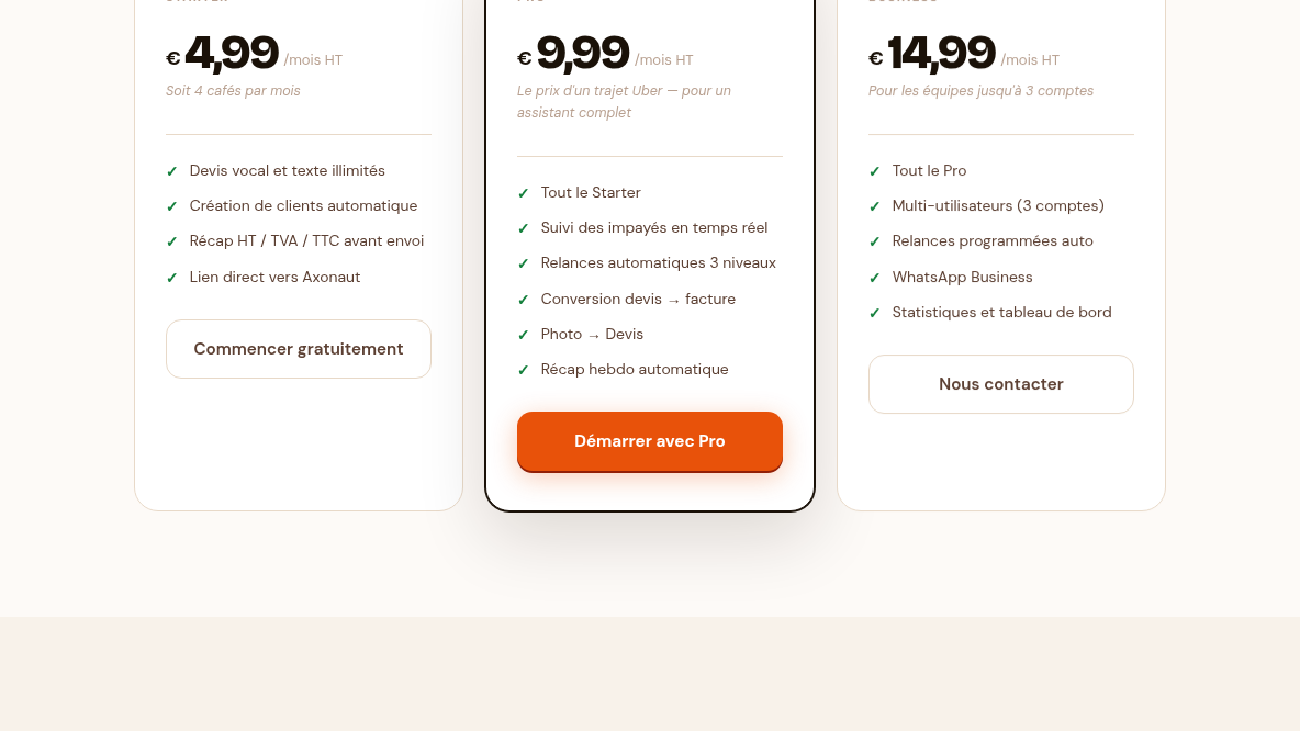 Un tarif au prix d'un café